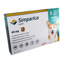 Симпарика для собак 40мг 10-20кг ГЕРМАНИЯ! таб. для пер. пр. N3 фото